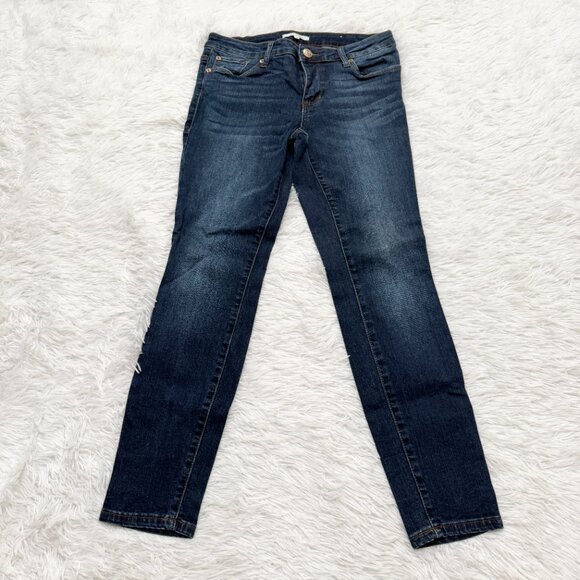 Women STS Blue Ankle Skinny Jeans Medium Rise in Dark Blue Size 27 - Picture 2 of 8